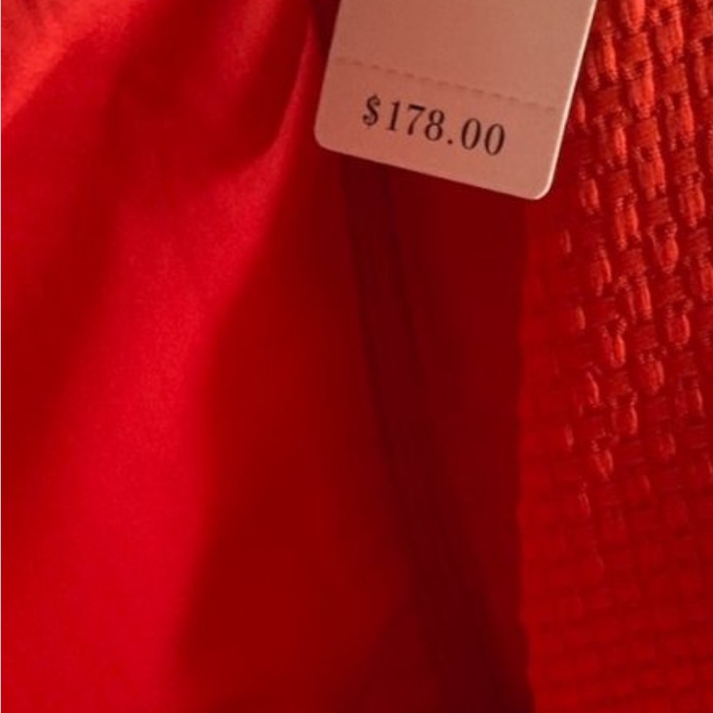 NWT Anthropologie Cross Front Sheath Dress Red Sz4 Petite Mini Host Pick twice - Picture 9 of 12